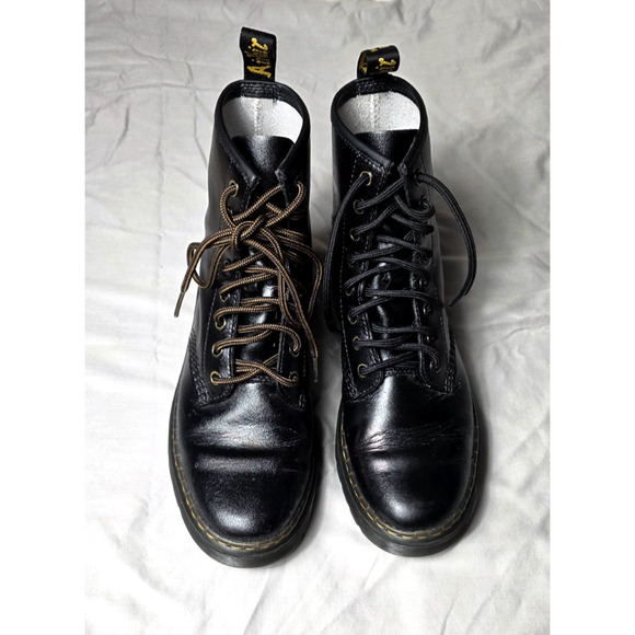 Dr. Martens Shoes - Dr. Martens Zavala Black Leather Combat Boots Women’s 7 / Men’s 6